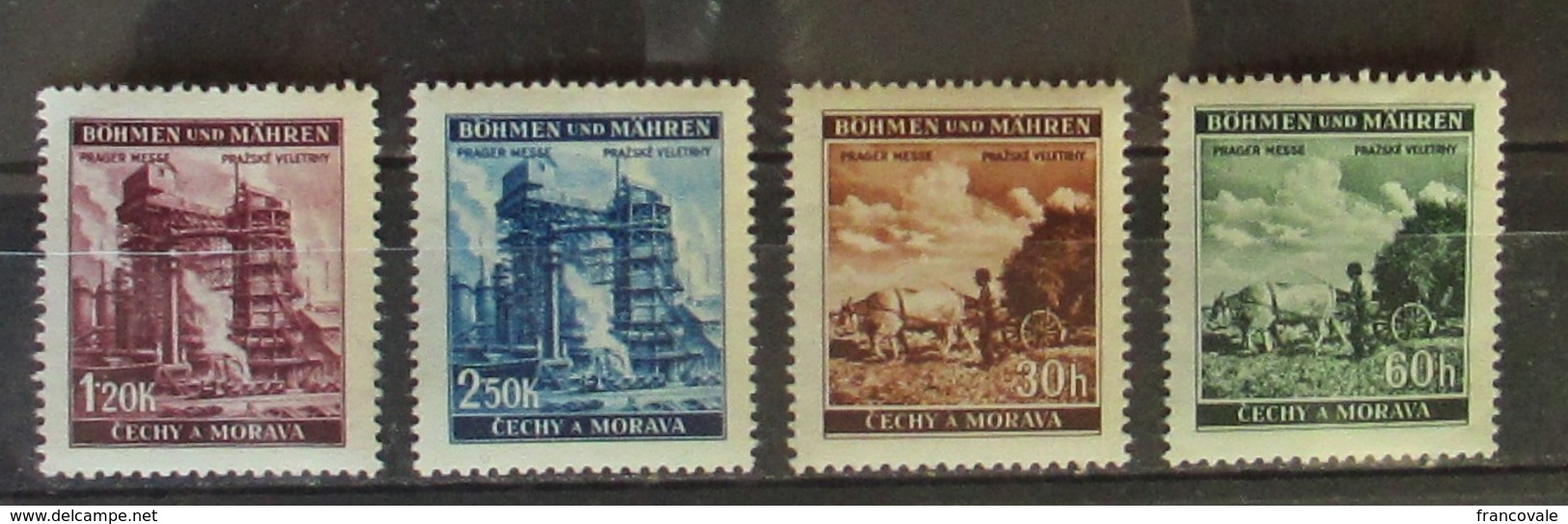 Germania Occupazione  1939 Bohmen Und Mahren 4 Stamps Industry Agriculture MNH - Unused Stamps