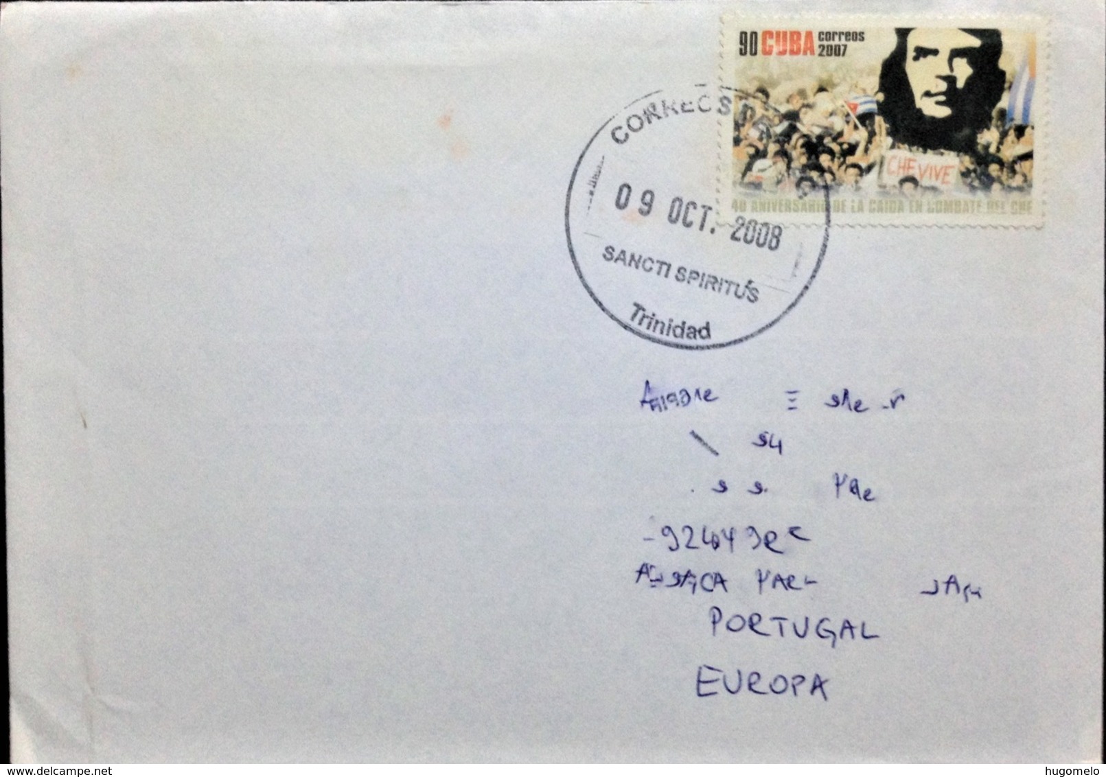 Cuba, Circulated Cover To Portugal, "Famous People", "Che Guevara", 2008 - Briefe U. Dokumente