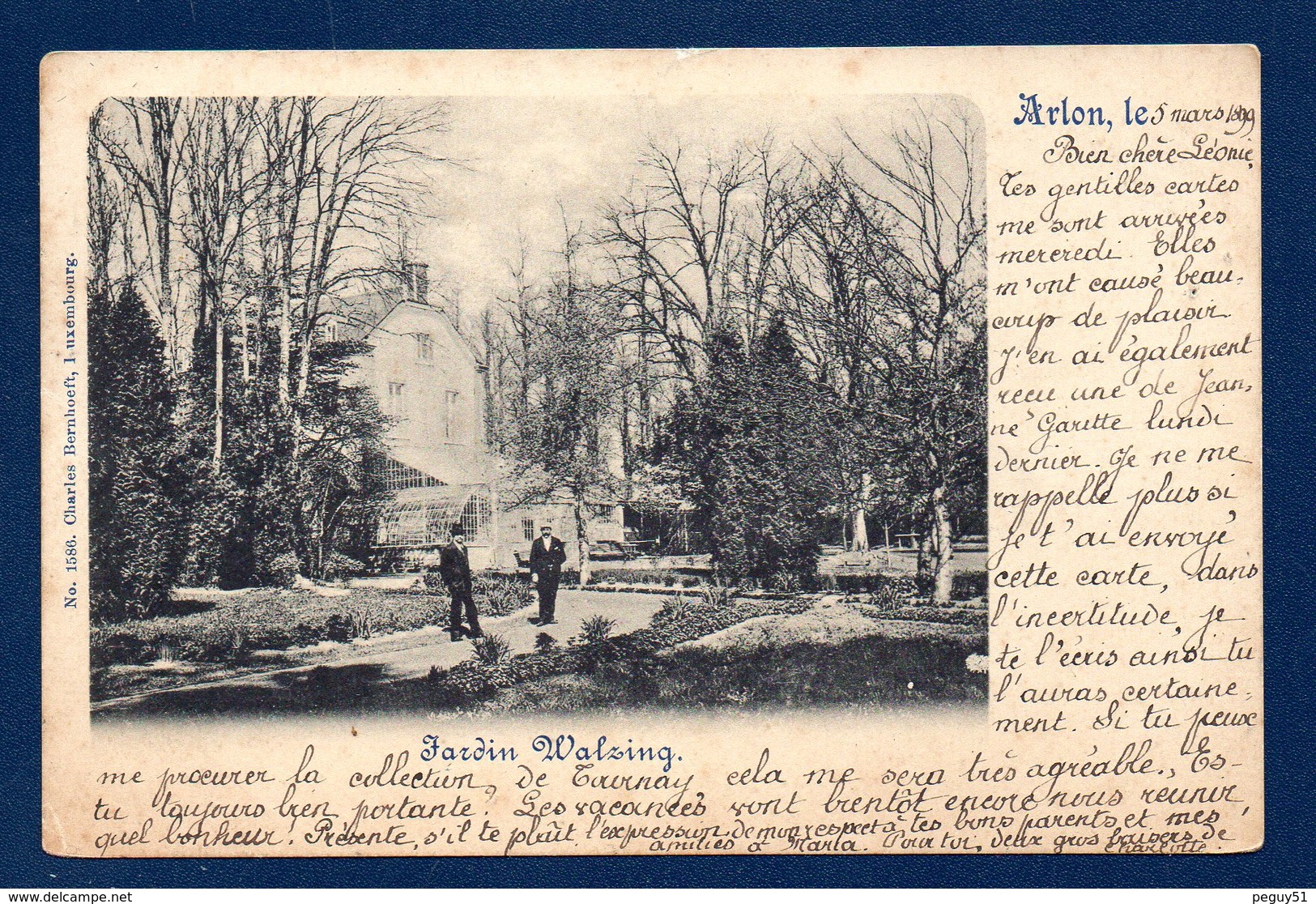 Arlon. Jardin Walzing ( Immeuble De François Walzing-Connerote Loué Au Gouverneur Joseph De Chimay En 1936).  1899 - Arlon
