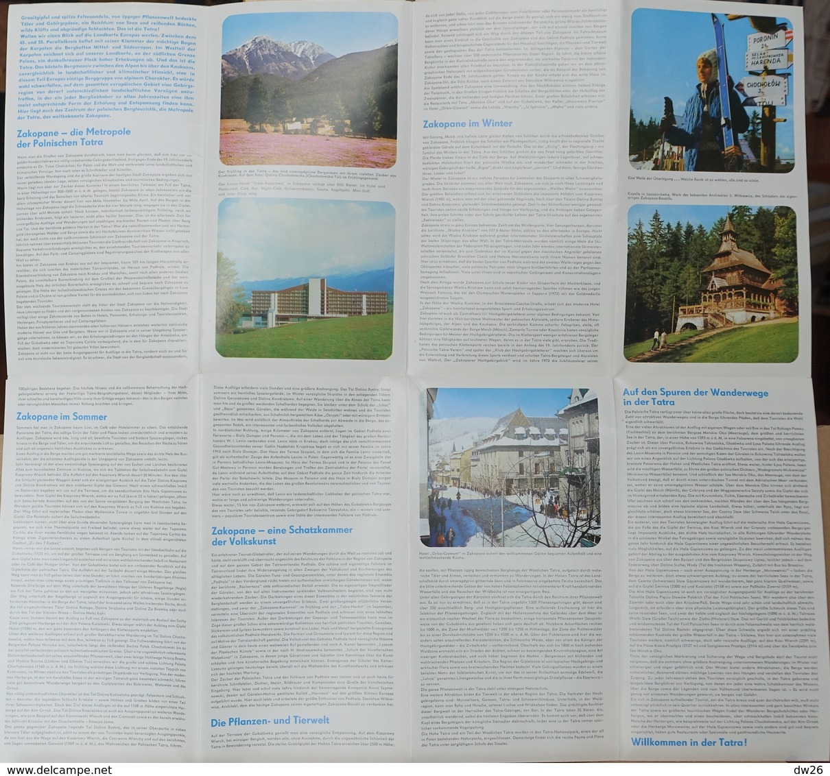 Dépliant Touristique De Pologne - Station De Ski (ośrodek Narciarski W Polsce) Polen Tatra, Zakopane - Tourism Brochures