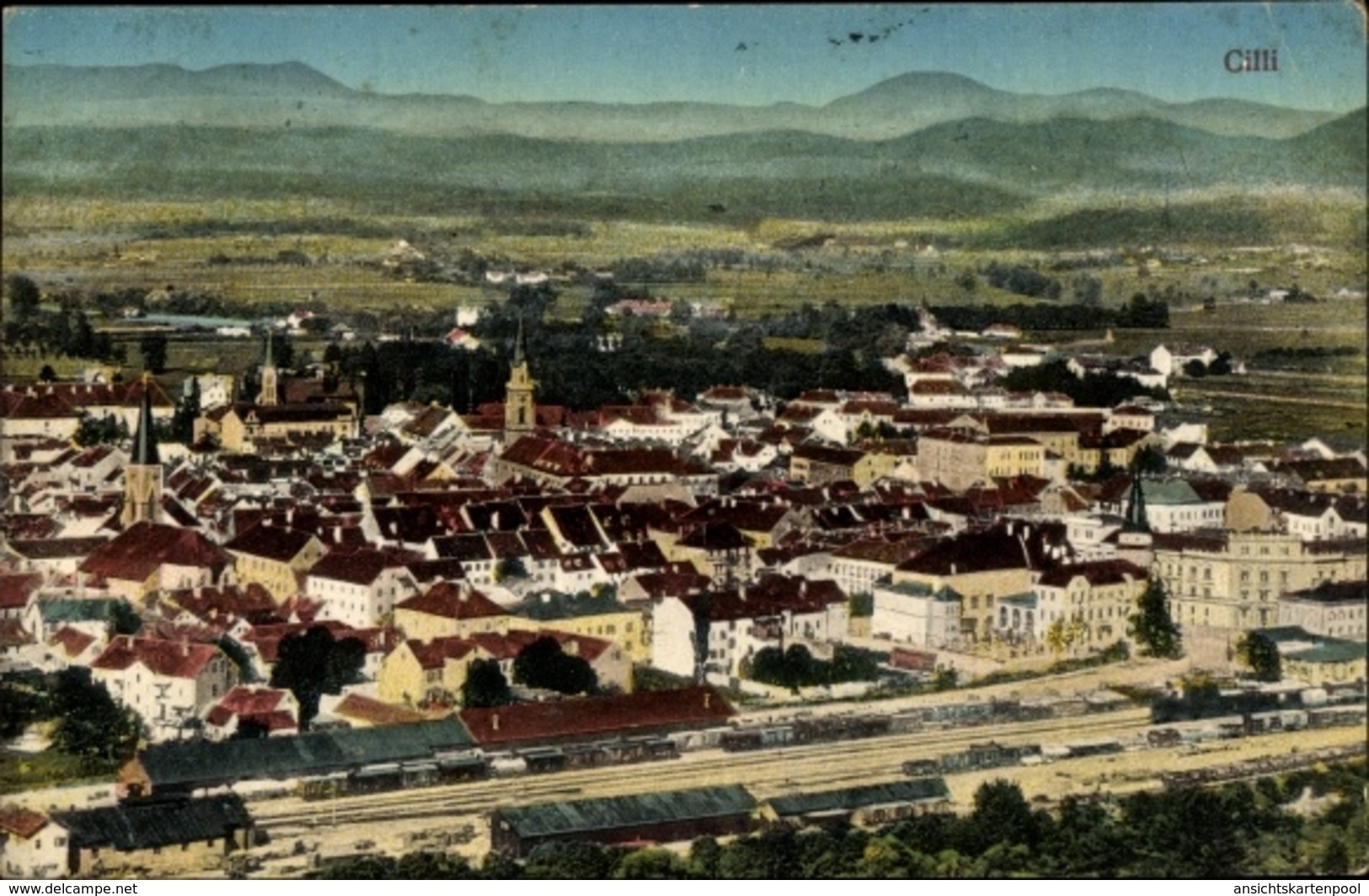 Cp Celje Cilli Slowenien, Panorama Vom Ort - Slovenia