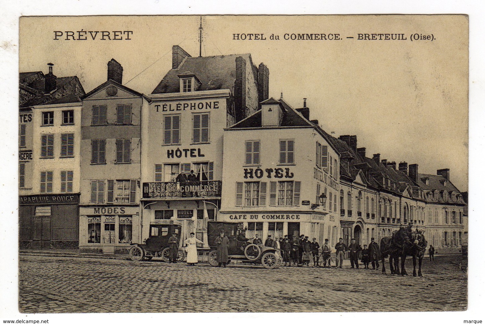 Cpa BRETEUIL Prévret Hôtel Du Commerce - Breteuil