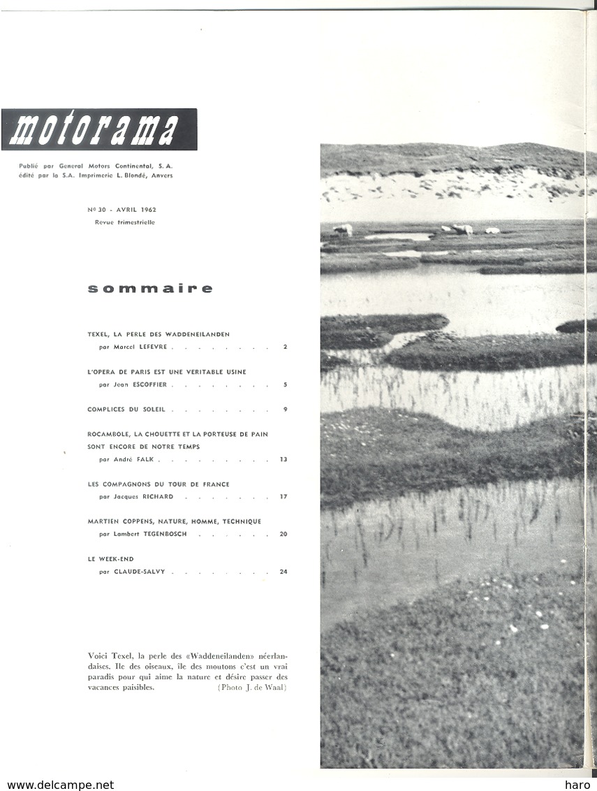 Revue " MOTORAMA " Publié Par Général Motors Continental " 1962 - Oldtimer, Corvair Monza,... (b275) - Auto/Moto