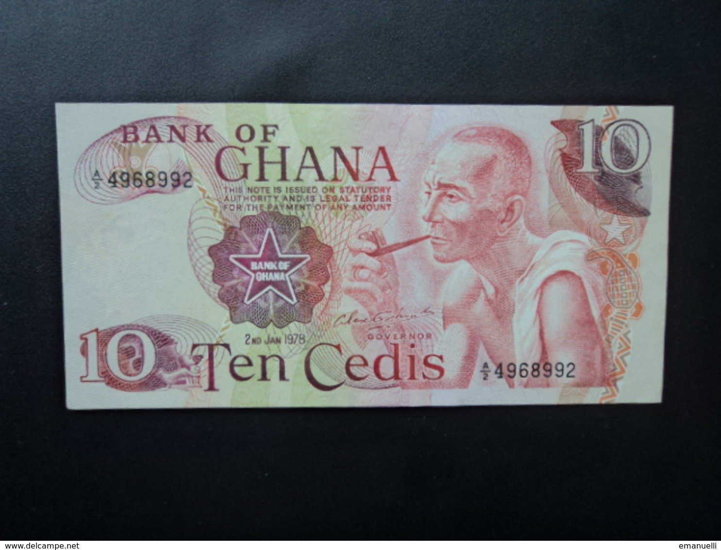 GHANA : 10 CEDIS   2.1.1978     P 16f     Presque SPL - Ghana