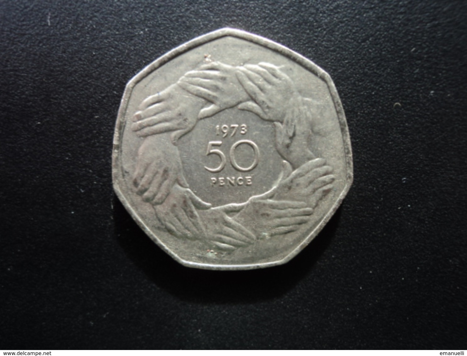 ROYAUME UNI : 50 PENCE   1973   KM 918     SUP - 50 Pence