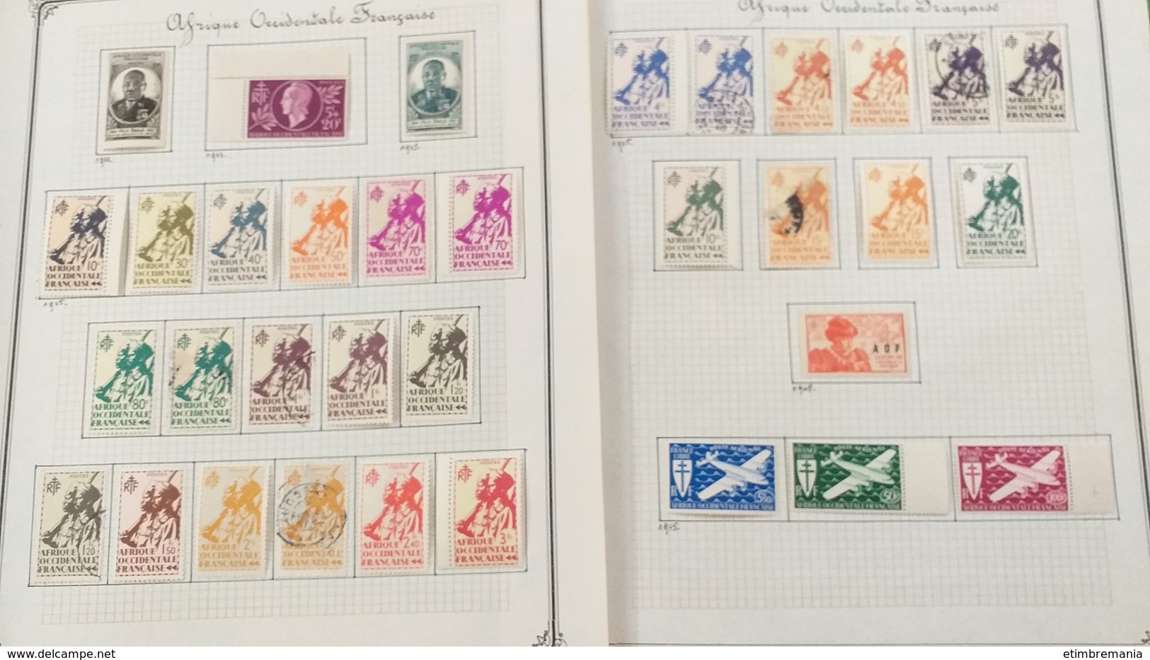 LOT N° E 310 COLONIES FRANCAISE Neufs * Ou Obl. Sur Page D'albums - Collezioni (in Album)