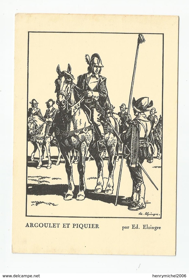 Cpm Argoulet Et Piquier Par Elzingre Ed Par La Compagnie De 1602 Au Profit Patriotique De L'escalade - Other & Unclassified