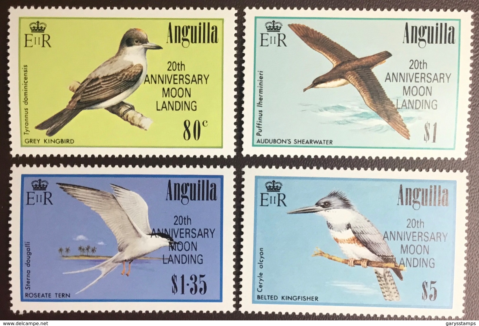 Anguilla 1989 Moon Landing Anniversary Birds MNH - Other & Unclassified