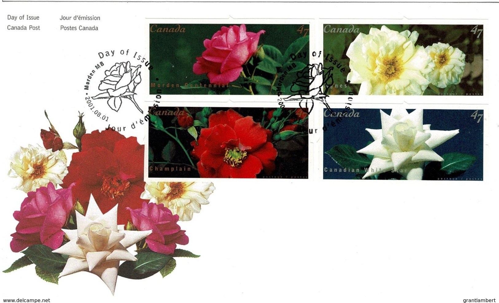 Canada 2001 Roses FDC - 2001-2010