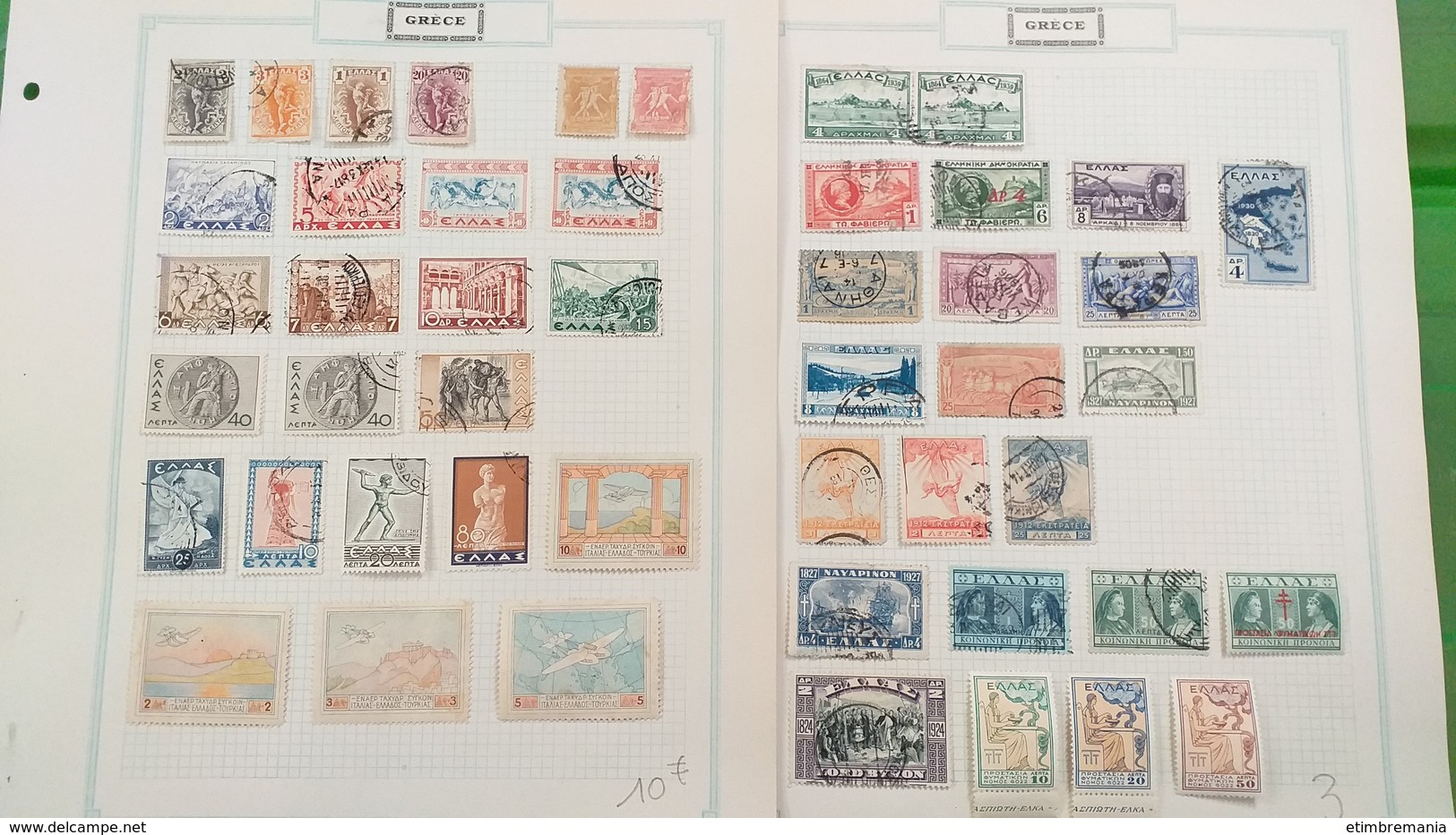 LOT N° E 308 GRECE  Neufs * Ou Obl Collection. Sur Page D'albums - Collections (en Albums)