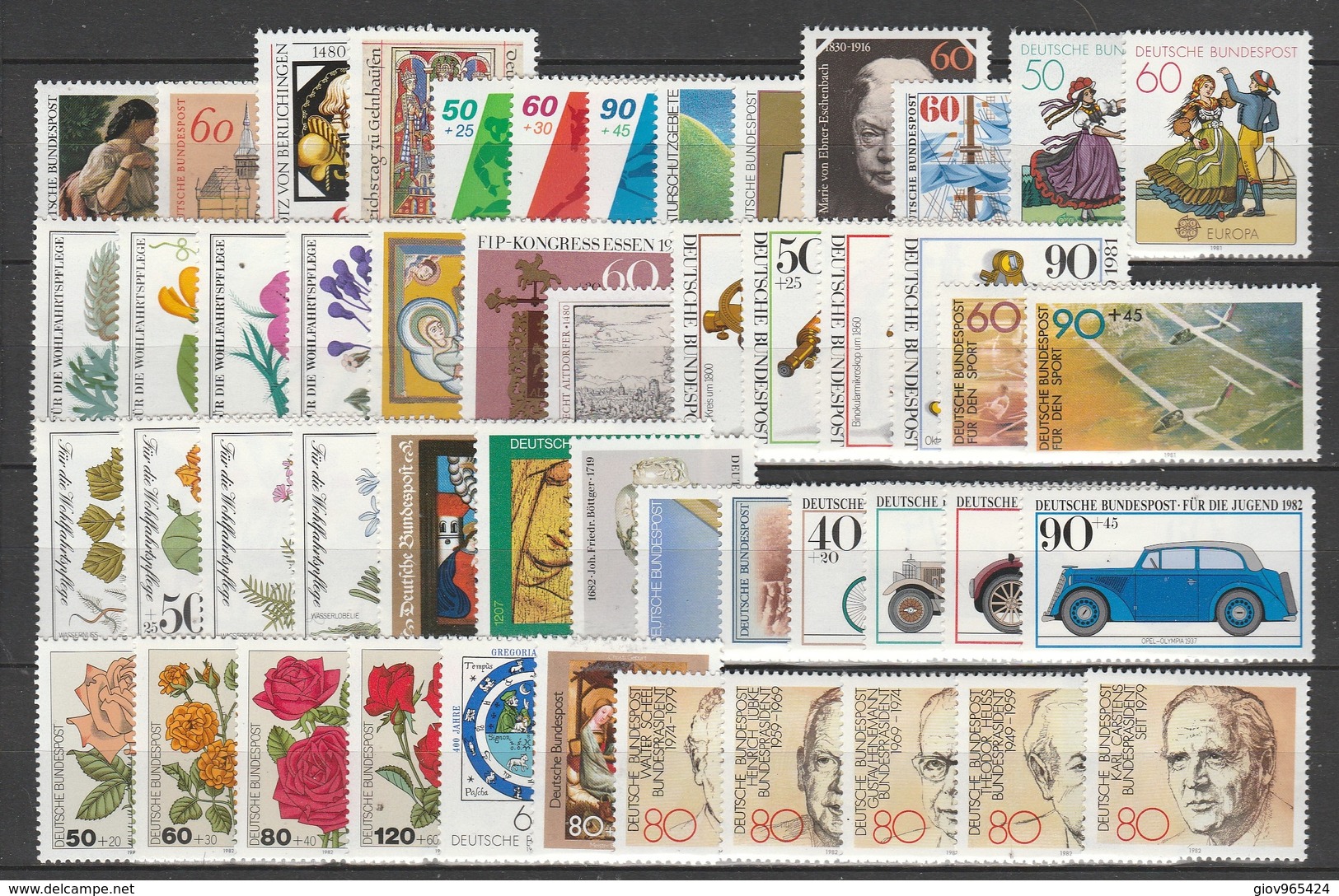 BUND Xx 1980-82   Vari Con  9 Serie Complete    -    Postfrisch     -   VEDI FOTO ! - Unused Stamps