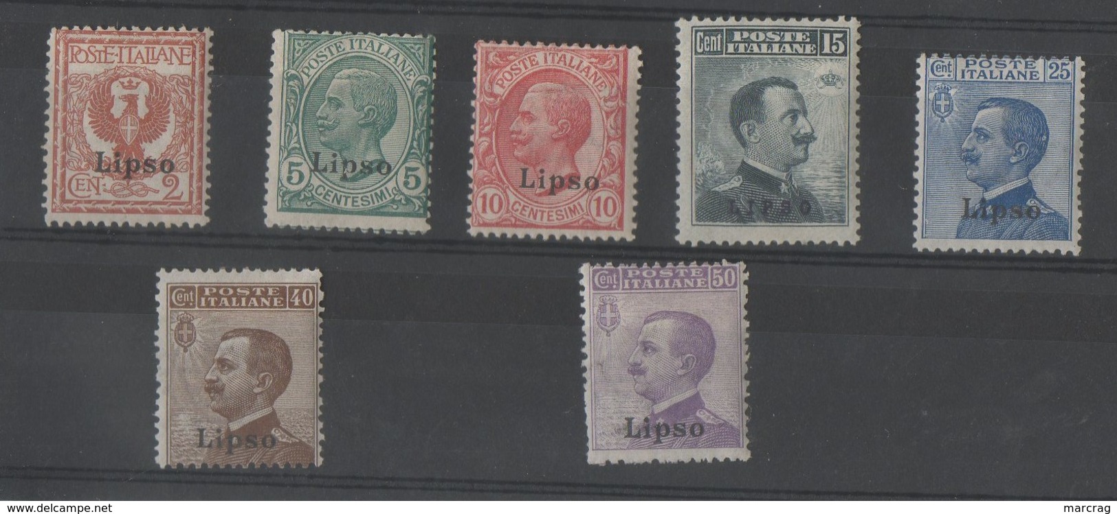 TIMBRES AVEC CHARNIERES OCCUPATION ITALIENNE - Aegean (Lipso)