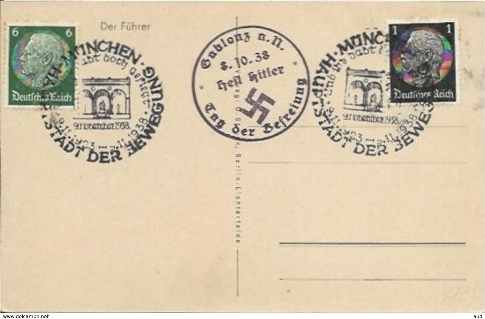 AK/CP Propaganda Nazi Hitler Der Führer 1938 - Guerra 1939-45