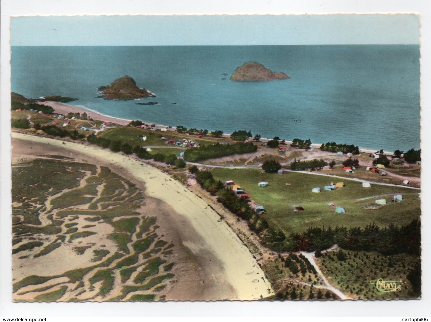 - CPSM SAINT-COULOMB (35) - Camping De La Guimorais 1962 - Plage Des Chevrets - Photo CIM 259-89 - - Saint-Coulomb