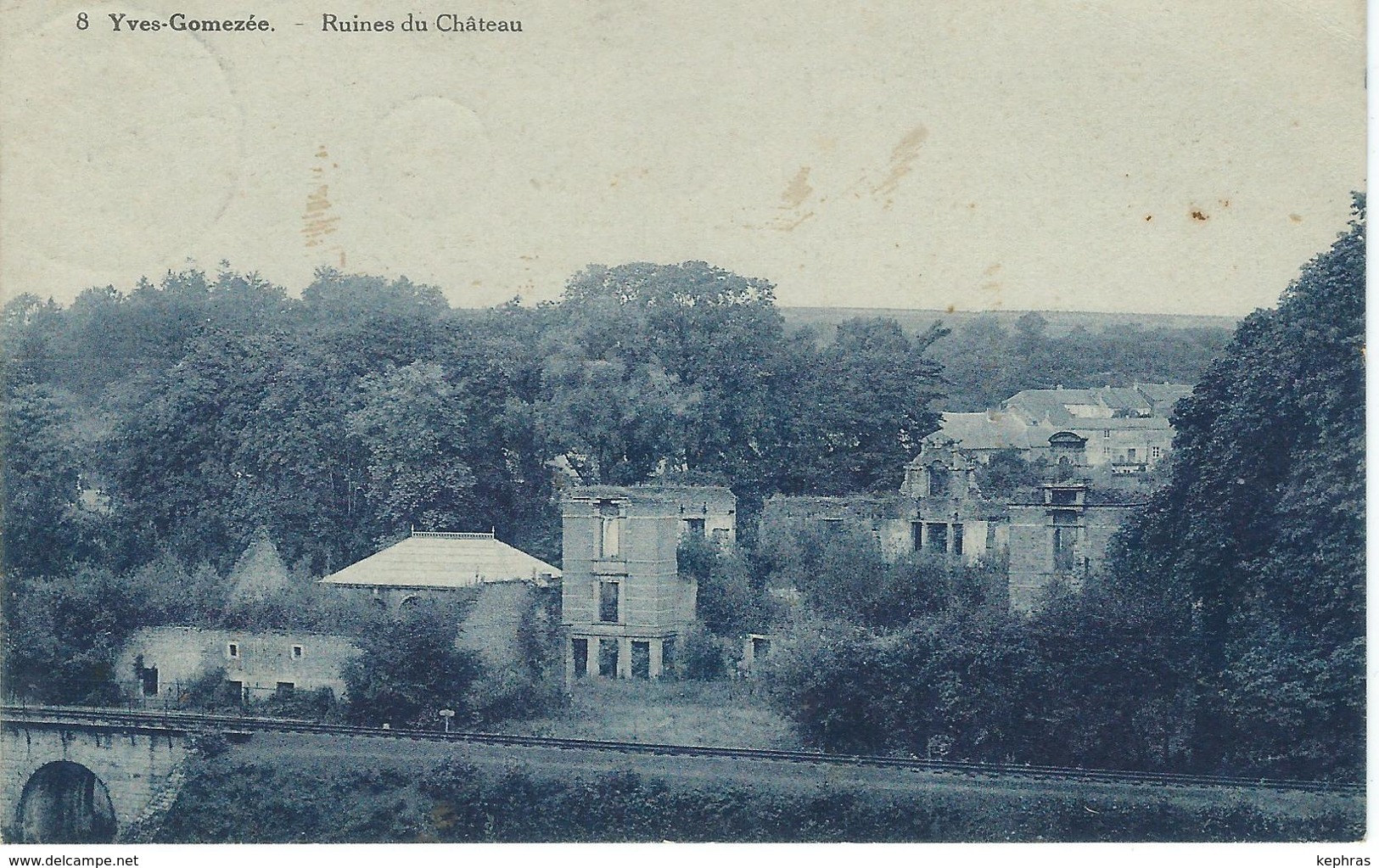 8 YVES-GOMEZEE : Ruines Du Château - RARE CPA - Walcourt