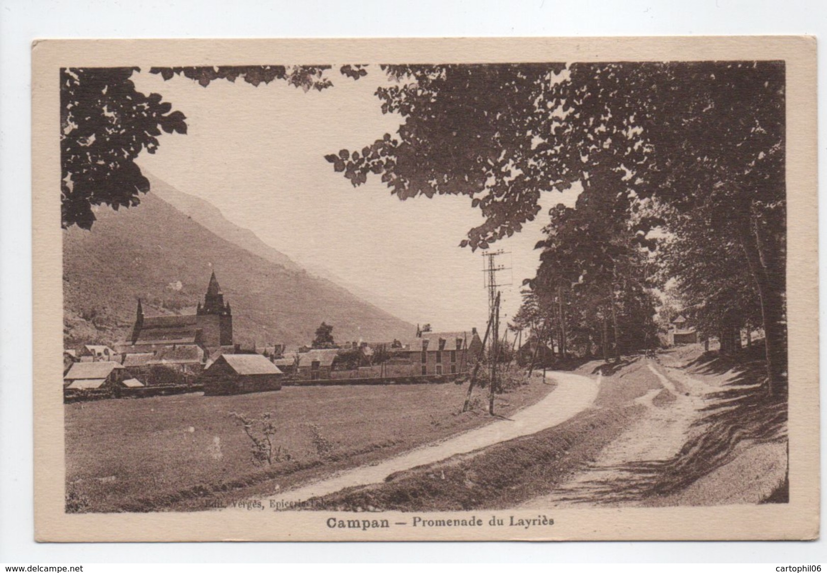 - CPA CAMPAN (65) - Promenade Du Layriès - Edition Vergès - - Campan