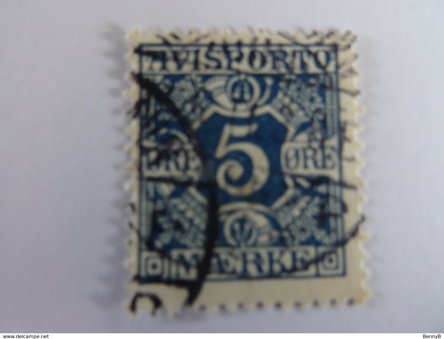 DANEMARK - TIMBRE JOURNAUX - 1907 - Y§T N°2 - 5 Ore Bleu - Cote 18,00€ - Used, Obli - SEE SCAN - Plaatfouten En Curiosa