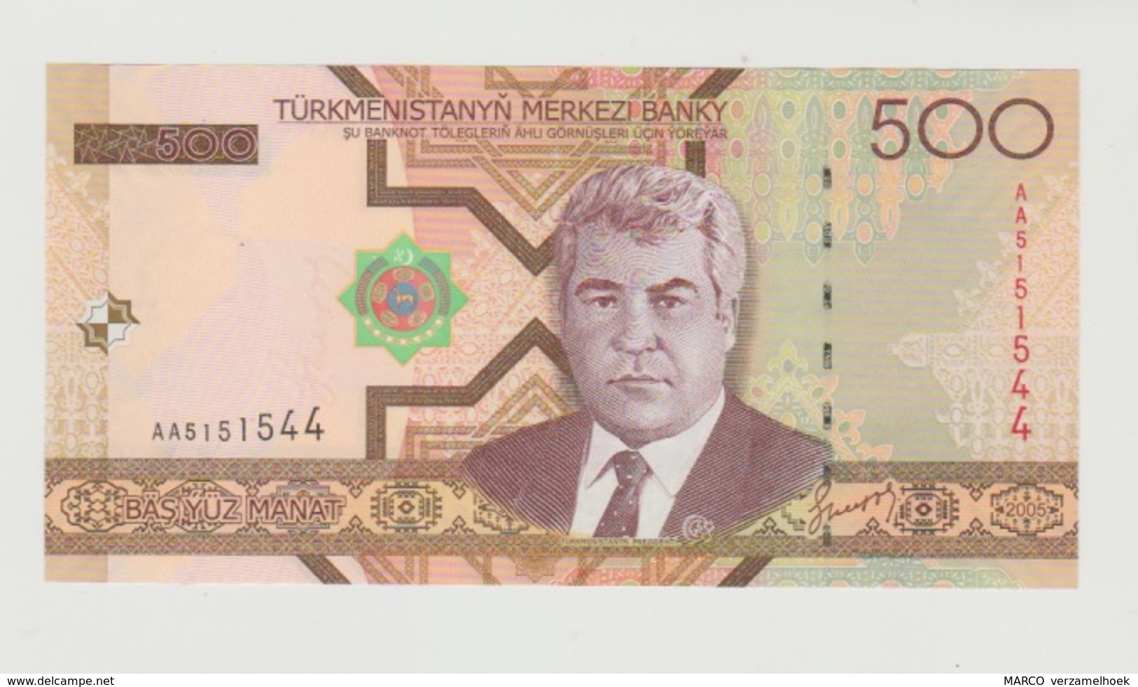 Turkmenistan 500 Manat 2005 UNC - Turkménistan