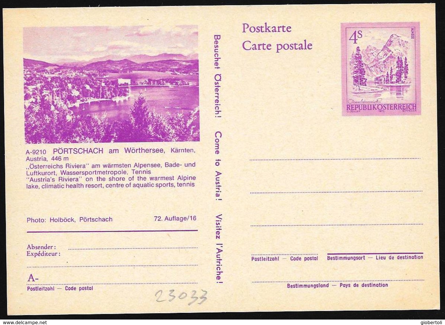 Austria/Autriche: Intero, Stationery, Entier, Lago, Lake, Lac - Geografia