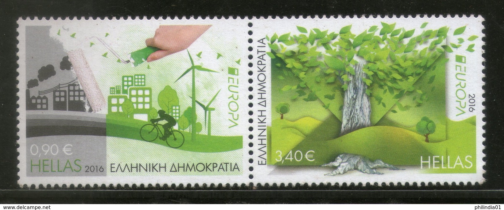 Greece 2016 Europa Environment Protection Wind Energy 2v MNH # 2953 - Other & Unclassified