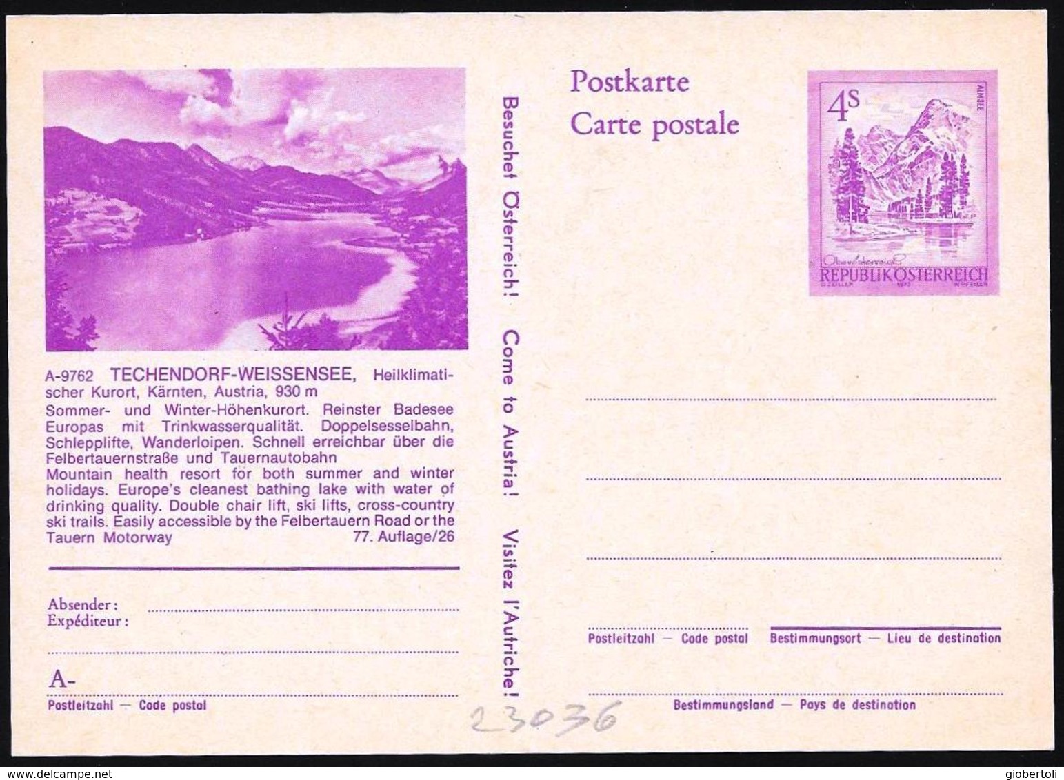 Austria/Autriche: Intero, Stationery, Entier, Lago, Lake, Lac - Geografia