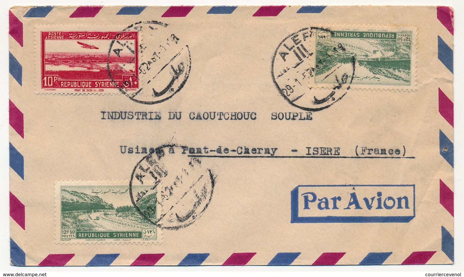 SYRIE - Enveloppe Depuis ALEP, Affranchissement Composé, 1952 - Syrie