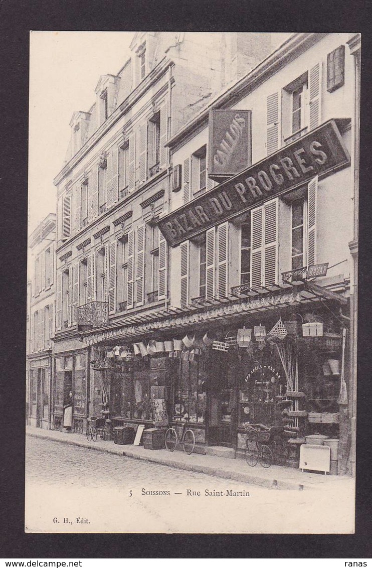 CPA Aisne 02 Soissons Commerce Shop Bazar Non Circulé - Soissons