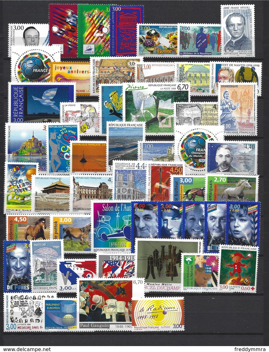 France: Année 1998 ** Incomplète (vendu à La Faciale Des Timbres) - 1990-1999