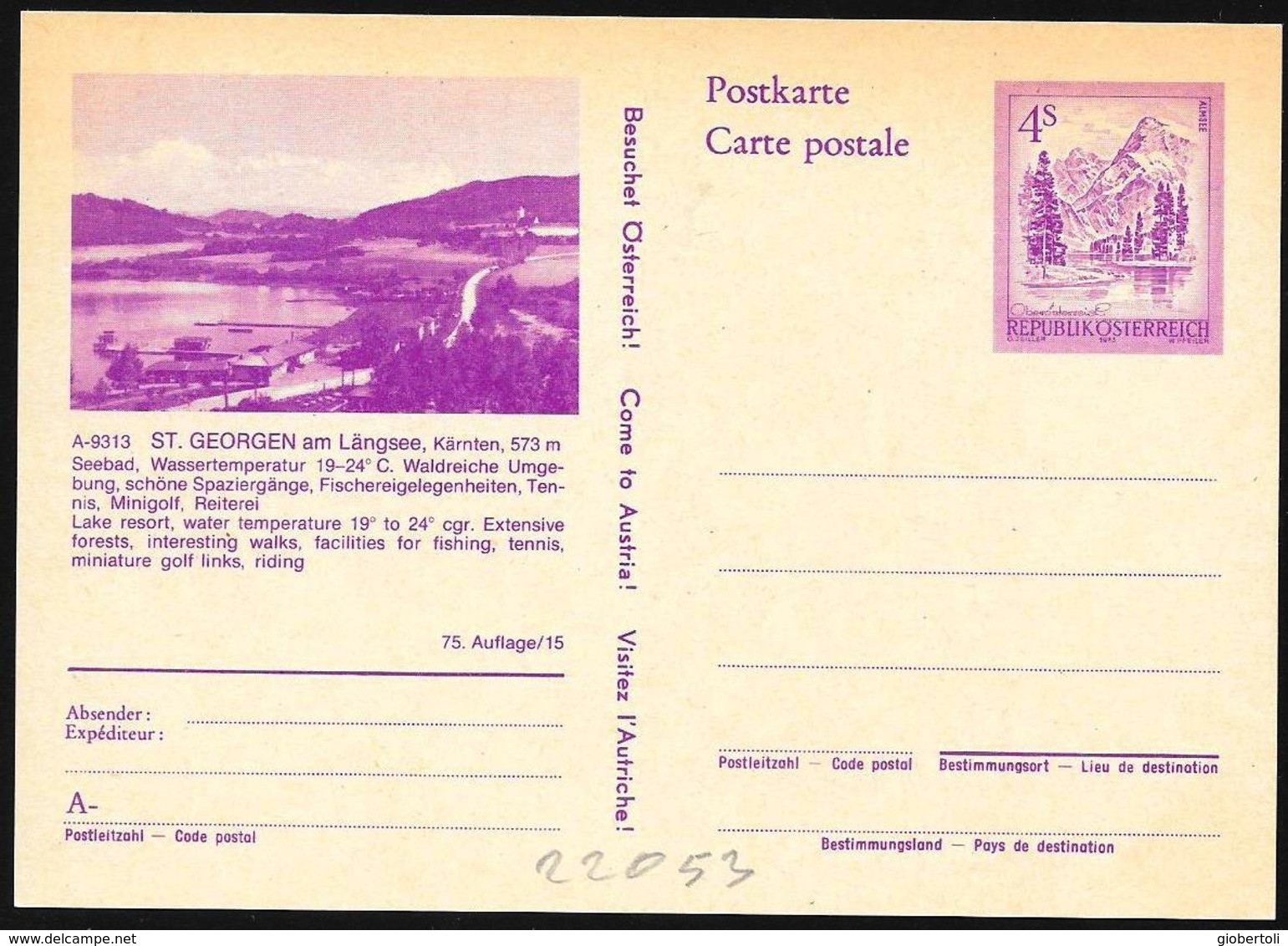 Austria/Autriche: Intero, Stationery, Entier, Lago, Lake, Lac - Geografia