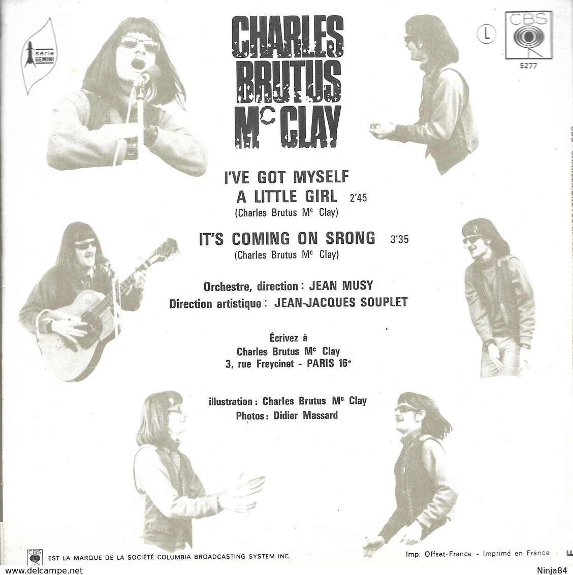 SP 45 RPM (7")  Charles Brutus McClay  " ‎ I've Got Myself A Little Girl  " - Autres - Musique Française