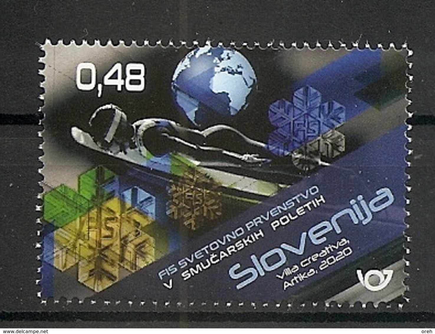 SLOVENIA 2020,,SPORT,SKI FLYING WORLD WEEK CHAMPIONSHIPS PLANICA 2020,VIGNETTE,,MNH - Slovénie