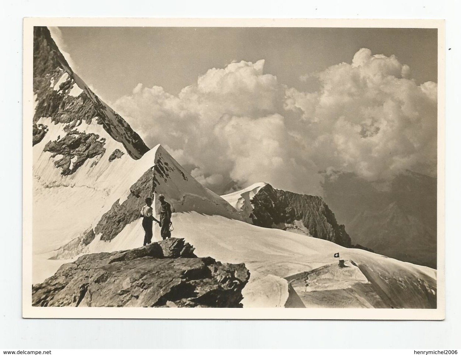 Suisse Berne Blick Sphinx  Gegen Matidenpitze Schneehorn Alpinistes - Bern