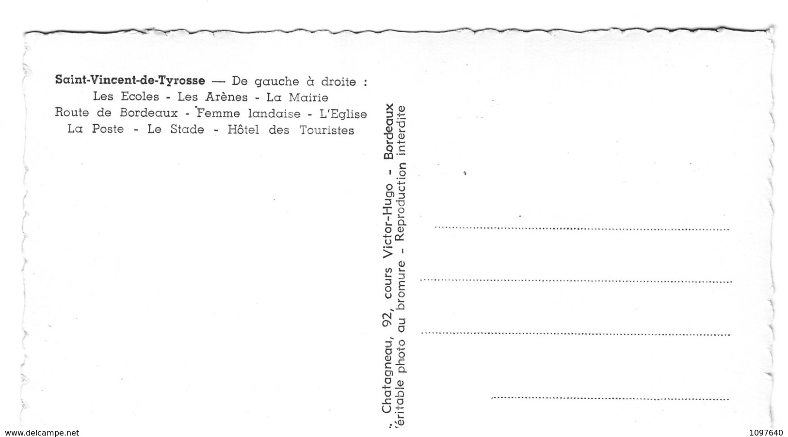 CARTE CPSM 9 X 14 , NEUF VUES DE ST VINCENT DE TYROSSE - Saint Vincent De Tyrosse