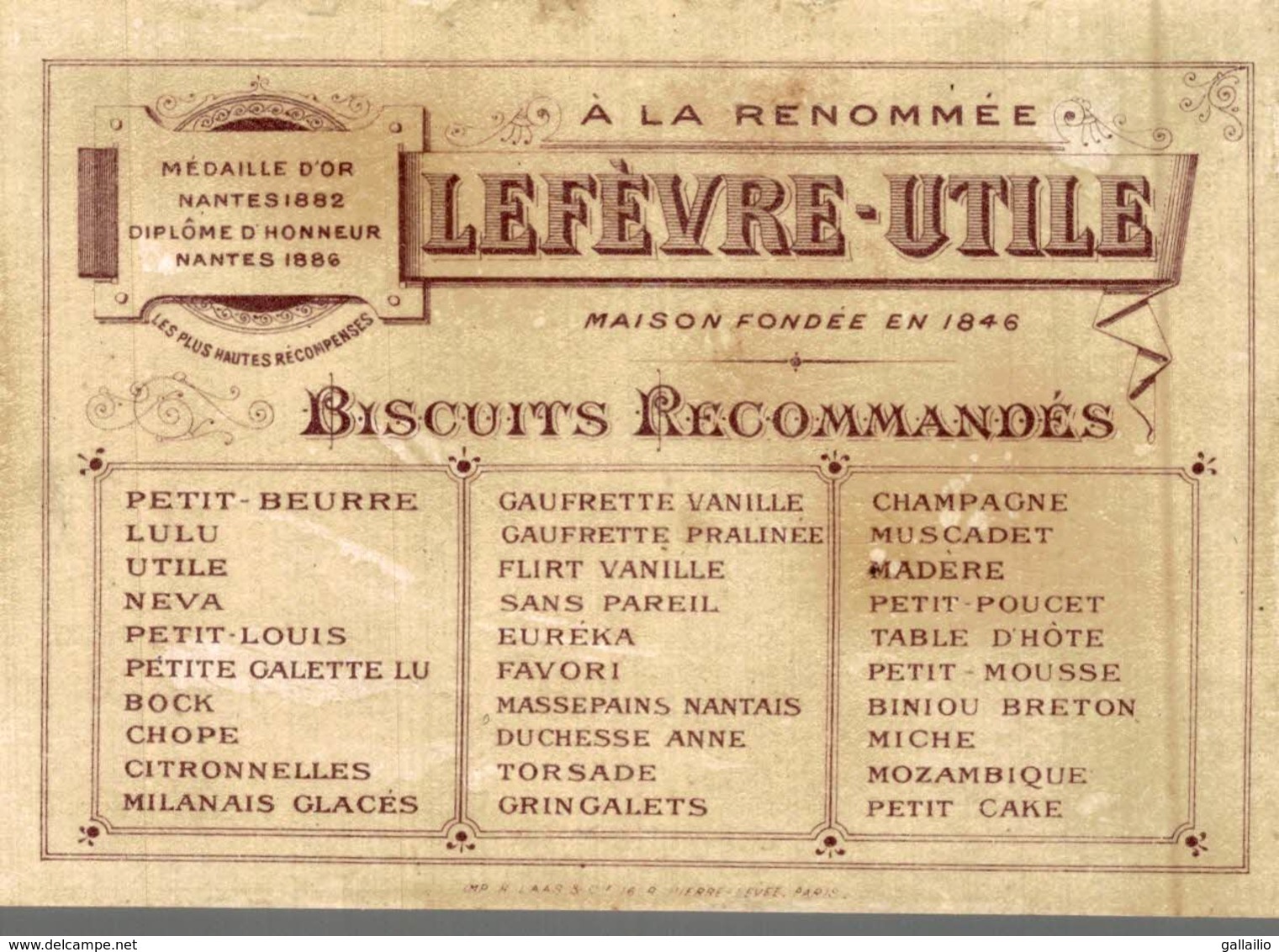 CHROMO BISCUIT LEFEVRE UTILE LU FAUST ILLUSTRATION BUSSIERE - Lu