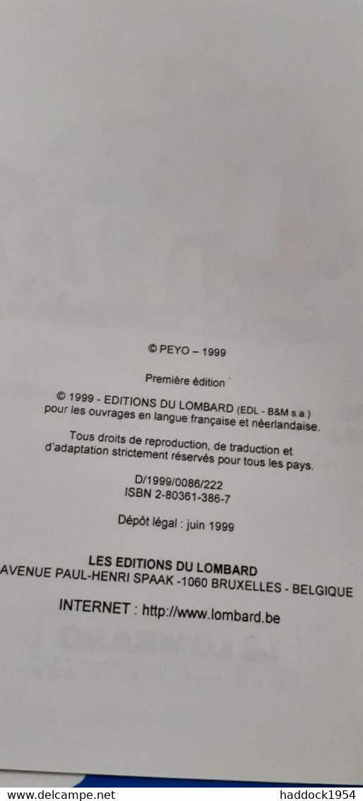Le Secret D'églantine BENOIT BRISEFER  PEYO GARRAY CULLIFORD Le Lombard 1999 - Benoît Brisefer