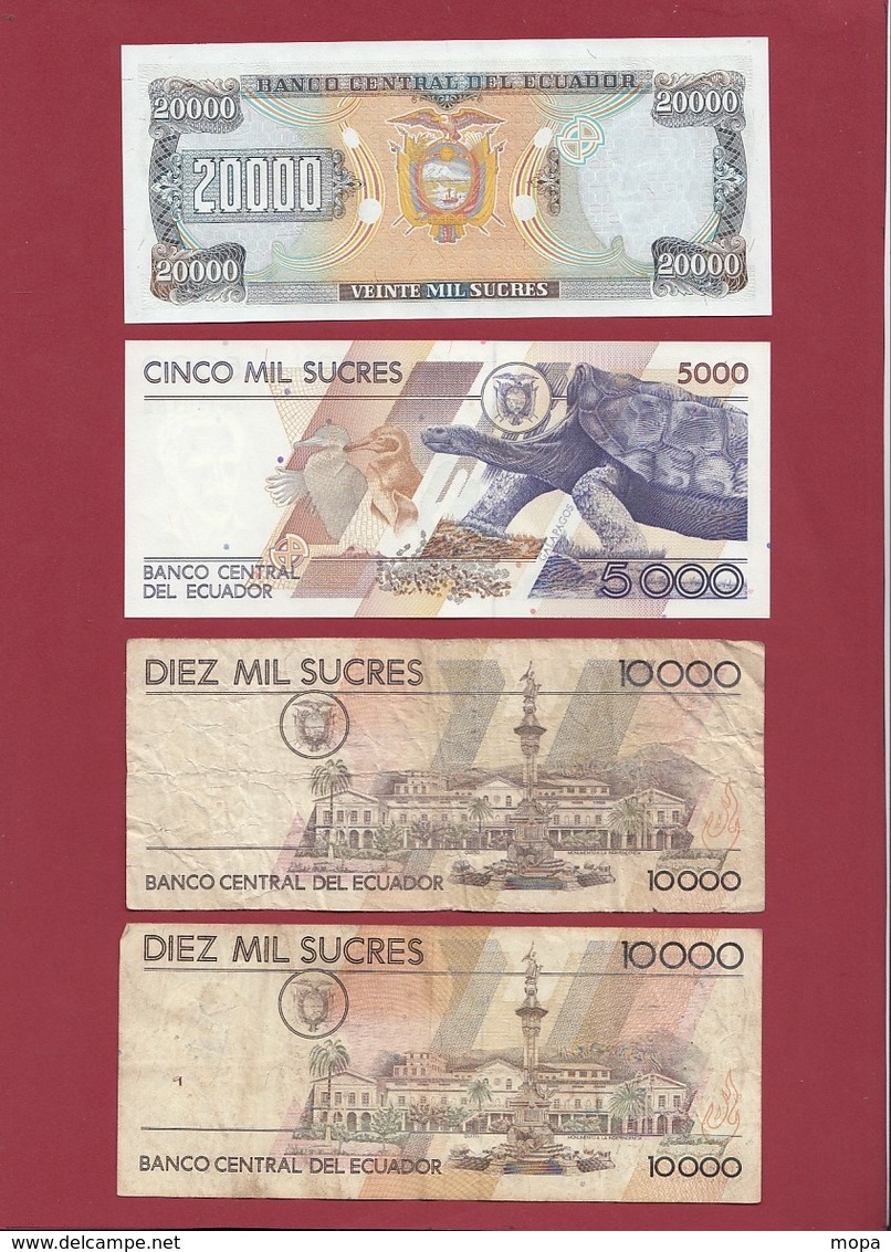 Equateur 13  Billets 2 En UNC --20000 Et 5000 Sucres Et 11 Dans L 'état - Equateur