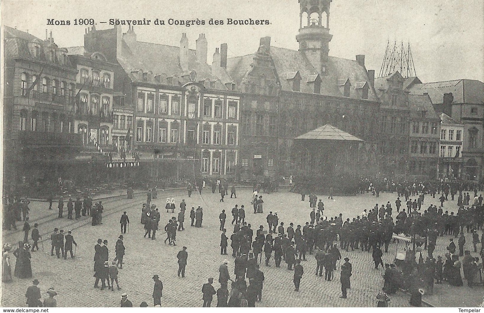 Mons 1909 - Souvenir Du Congrès Des Bouchers (carte Rare) - Mons