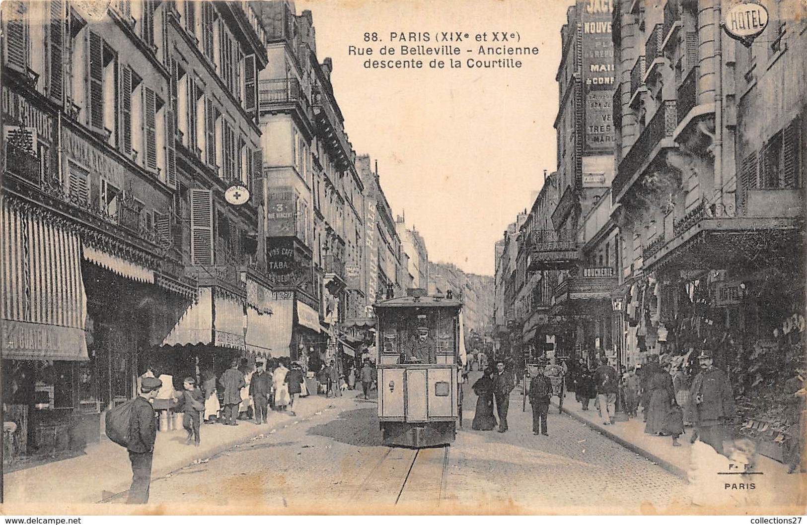 75019-PARIS-RUE DE BELLEVILLE, ANCIENNE DESCENTE DE LA COURTILLE - Arrondissement: 19