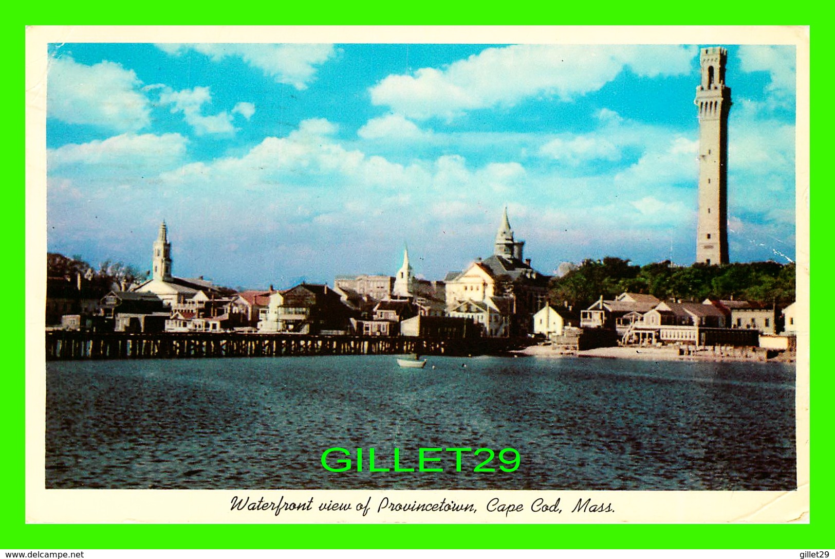 CAPE COD, MA - WATERFRONT VIEW OF PROVINCETOWN - TRAVEL IN 1964 - E. D. WEST CO - - Cape Cod