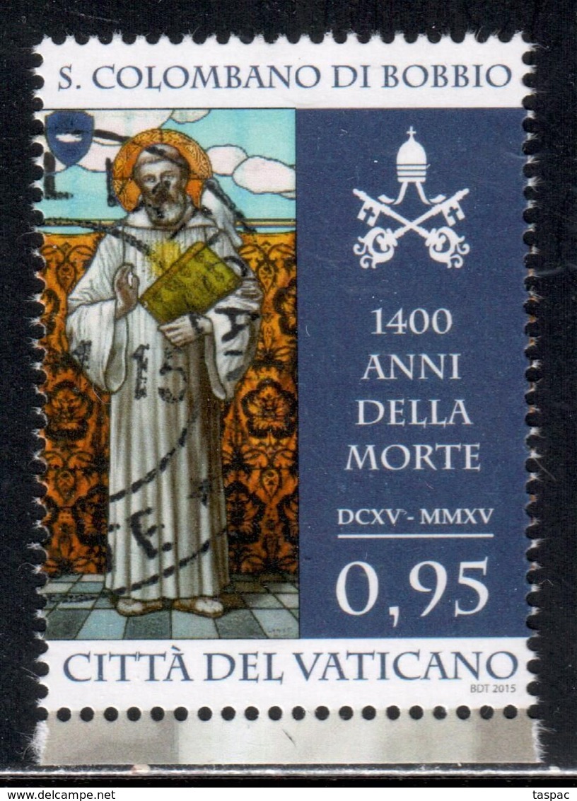 Vatican 2015 Mi# 1854 Used - 1400th Anniv. Of The Death Of Bobbio S.Colombano - Gebruikt