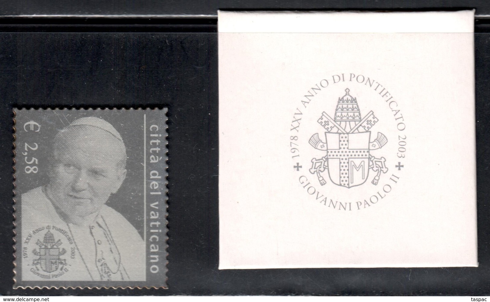 Vatican 2003 Mi# 1428 ** MNH - Silver Foil - Pontificate Of John Paul II, 25th Anniv. (I) - Gebraucht