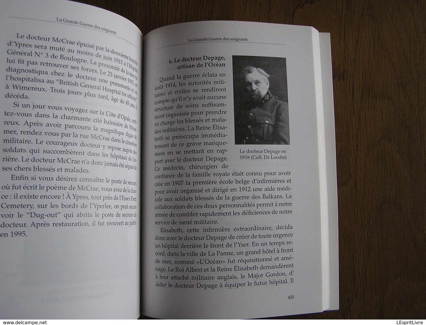 LA GRANDE GUERRE DES SOIGNANTS Médecins Infirmières et Brancardiers Régionalisme 14 18 Depage Océan La Panne Ypres