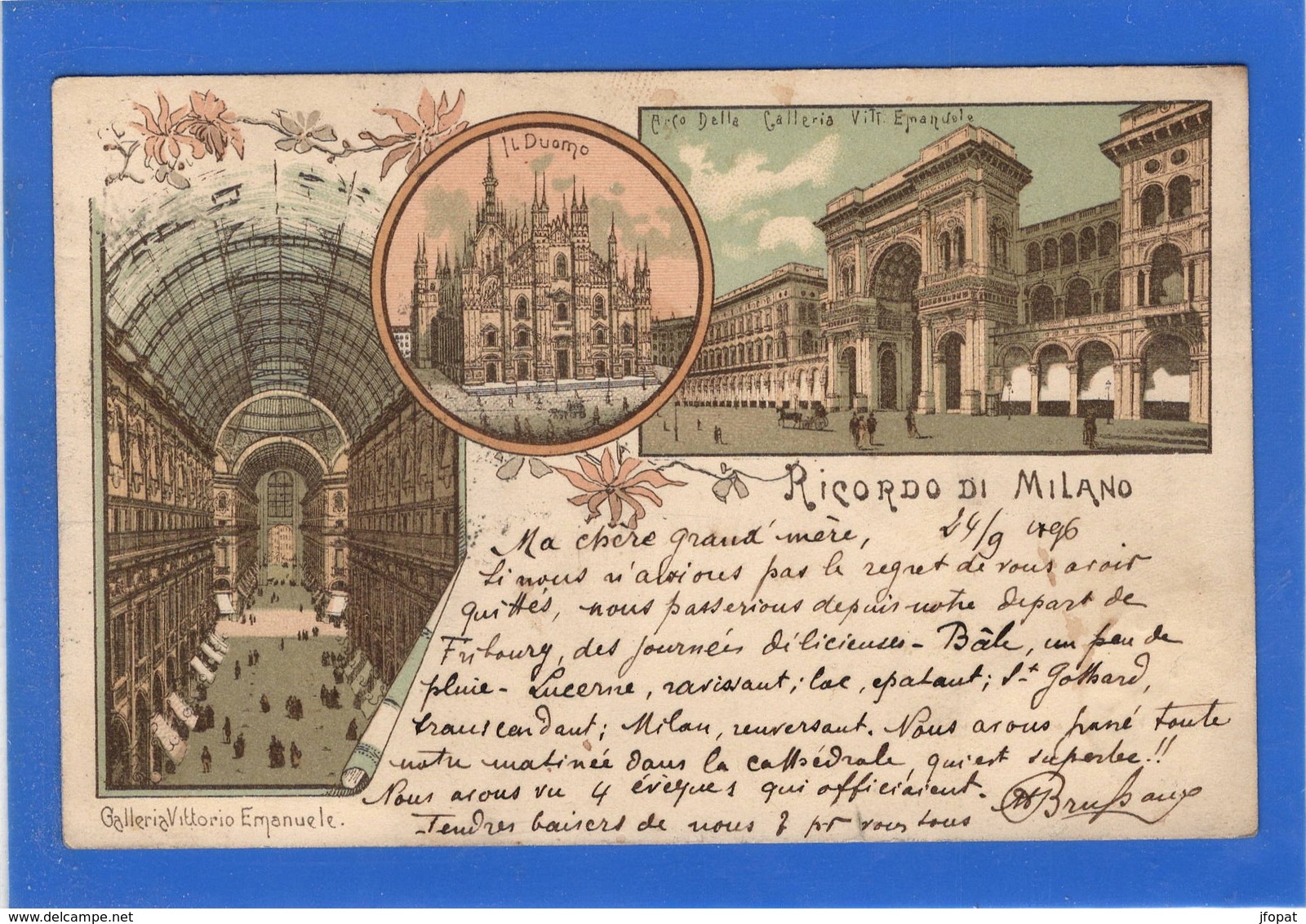 ITALIE - MILANO Ricordo, Pionnière De 1896 - Milano