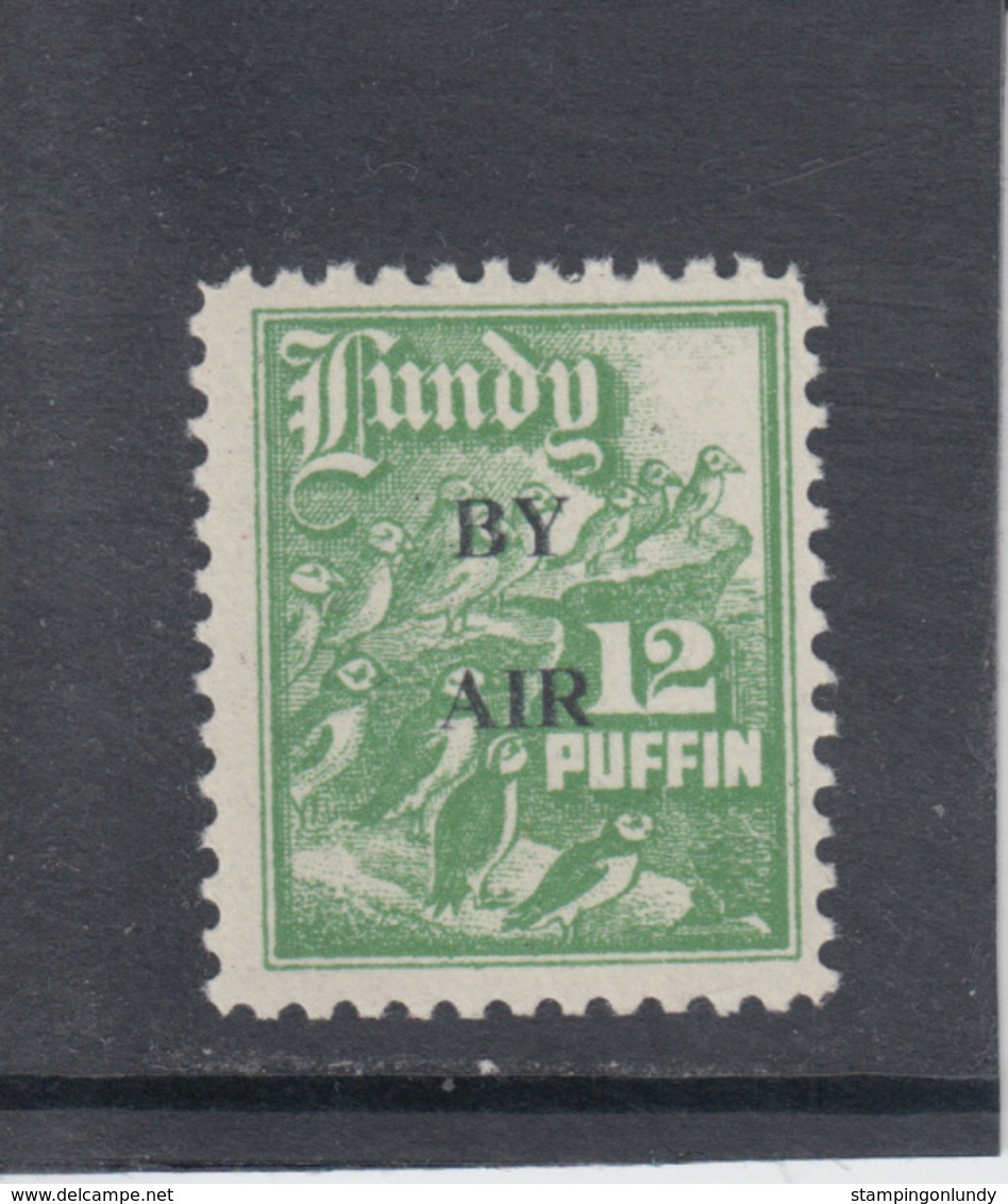 #15 Great Britain Lundy Puffin Stamp 1951-53 By Air Wide Overprint #69A-76A 12p Mint. Free UK P+p! Offers? - Emissione Locali