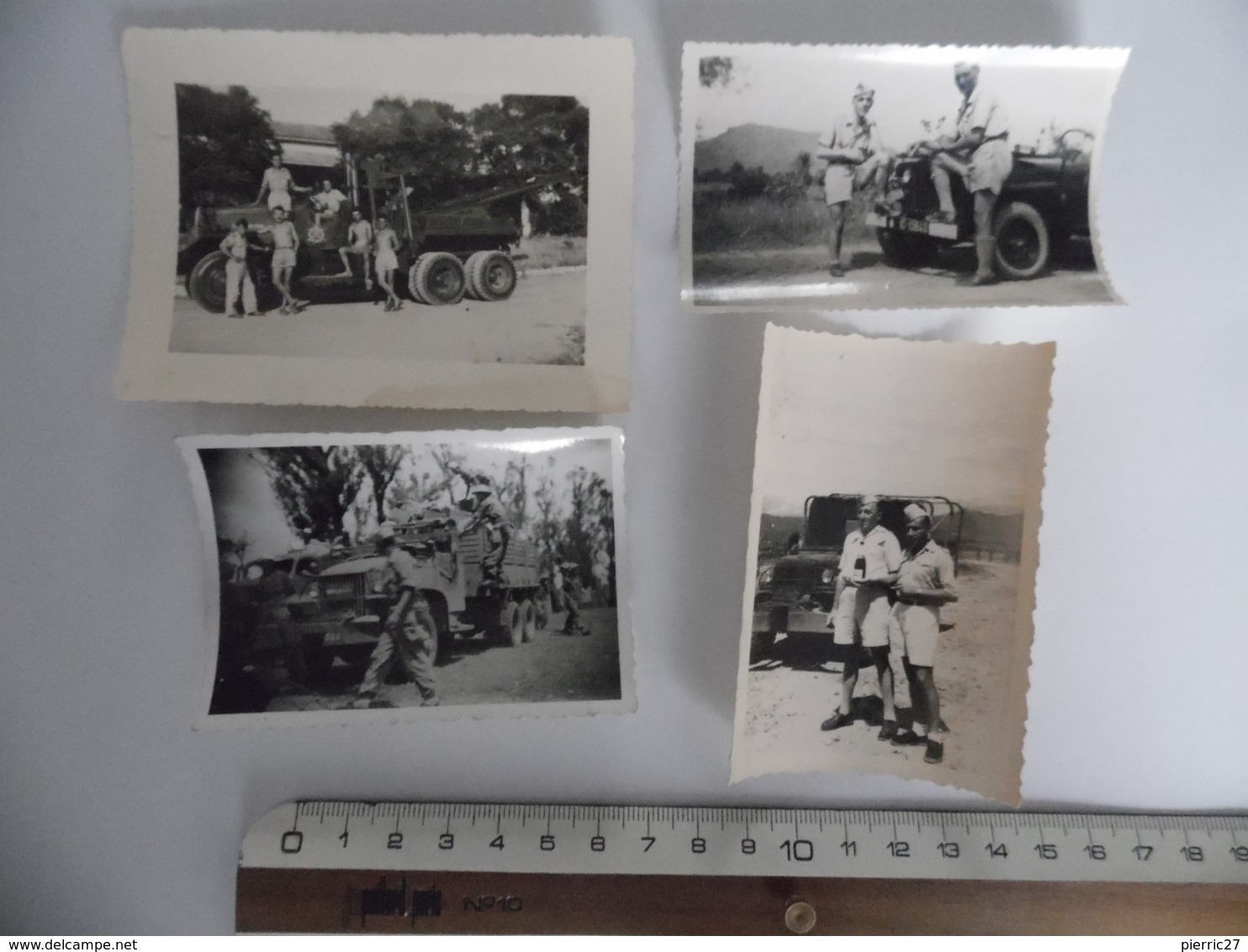 4 Photographies De Soldats Français En Indochine En Juillet 1950 - War, Military