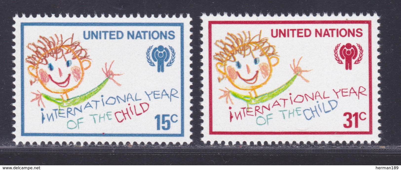 NATIONS UNIES NEW-YORK N°  302 & 303 ** MNH Neufs Sans Charnière, Année De L'enfant UNICEF 1979 (D9054) - Ongebruikt