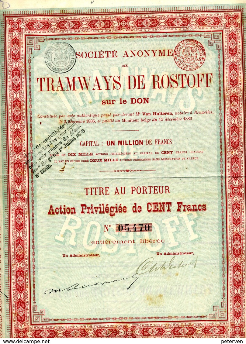 TRAMWAYS De ROSTOFF Sur Le Don; Action - Russie