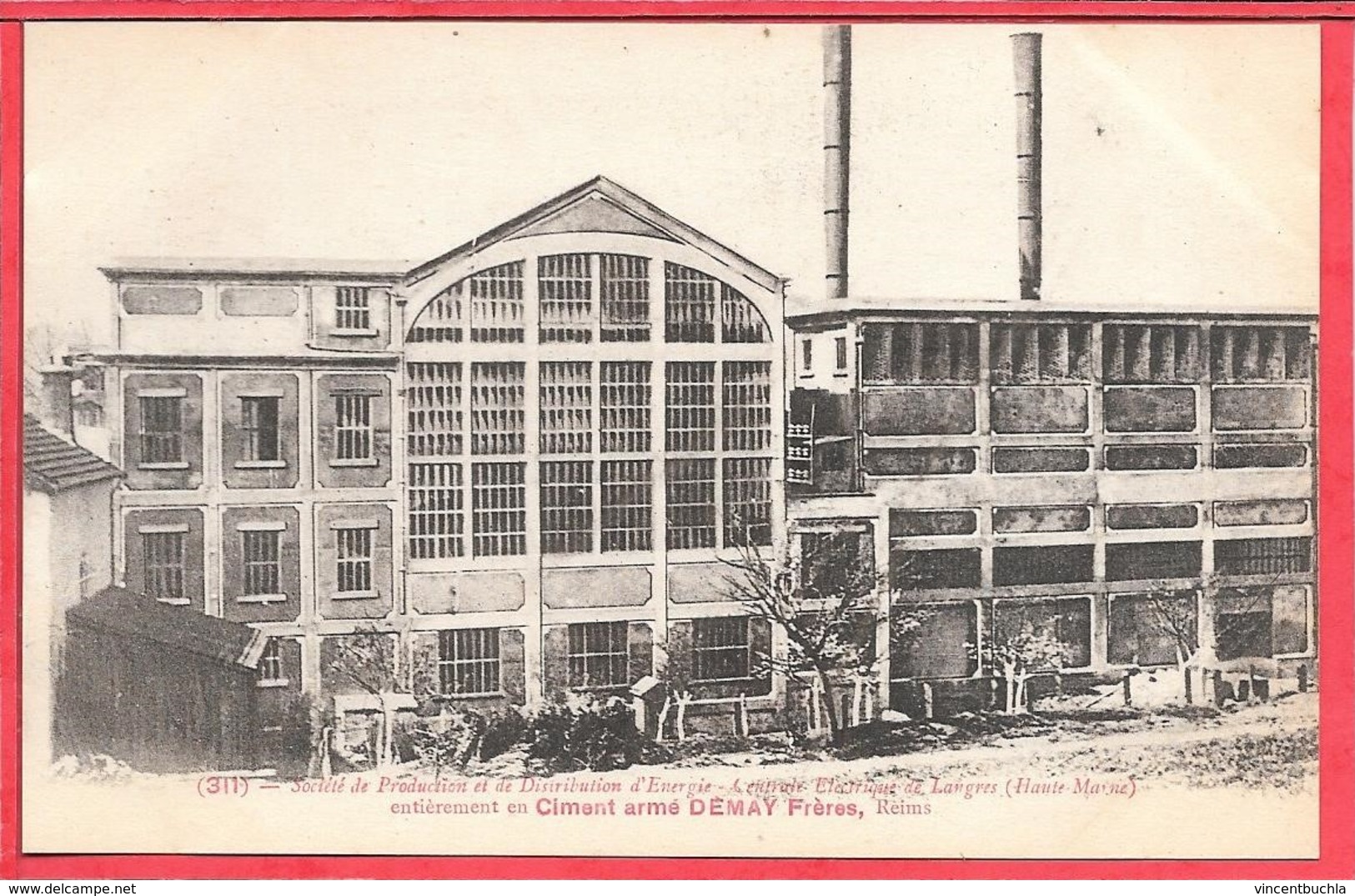 Société Production Distribution énergie électrique Langres Entièrement Ciment Armé Demay Frères Reims Paris Parfait état - Langres