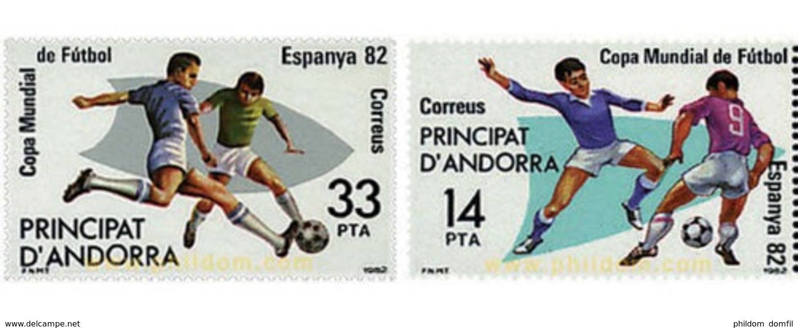 Ref. 65244 * MNH * - ANDORRA. Spanish Adm.. 1982. FOOTBALL WORLD CUP. SPAIN-82 . COPA DEL MUNDO DE FUTBOL. ESPAÑA-82 - Neufs