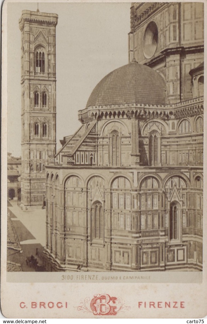 Photographies - XIXème Siècle - Photographe G. Broci Florence - Duomo E Campanile Firenze - Fotografie